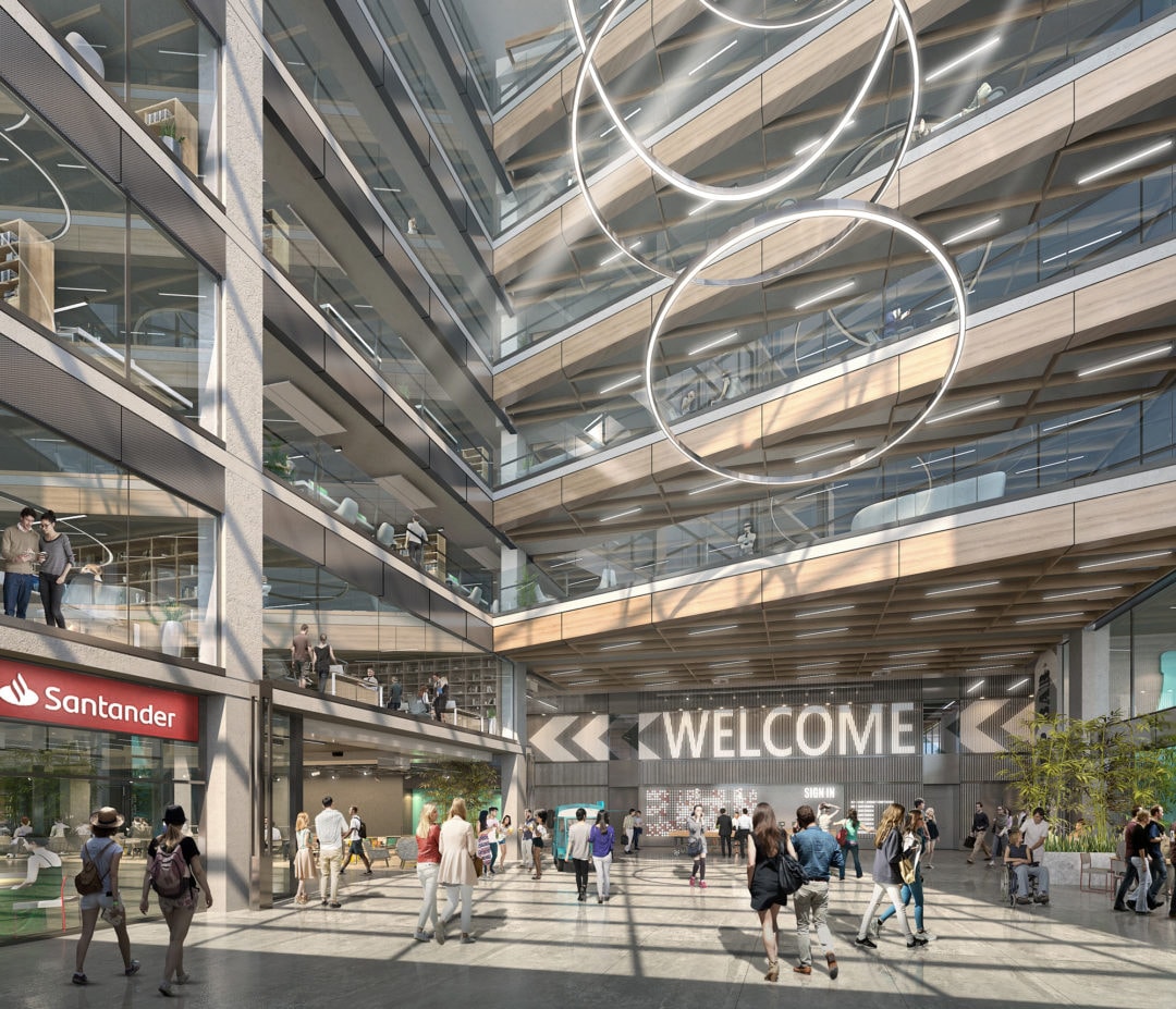 Santander’s landmark new workplace starts on site LOM architecture