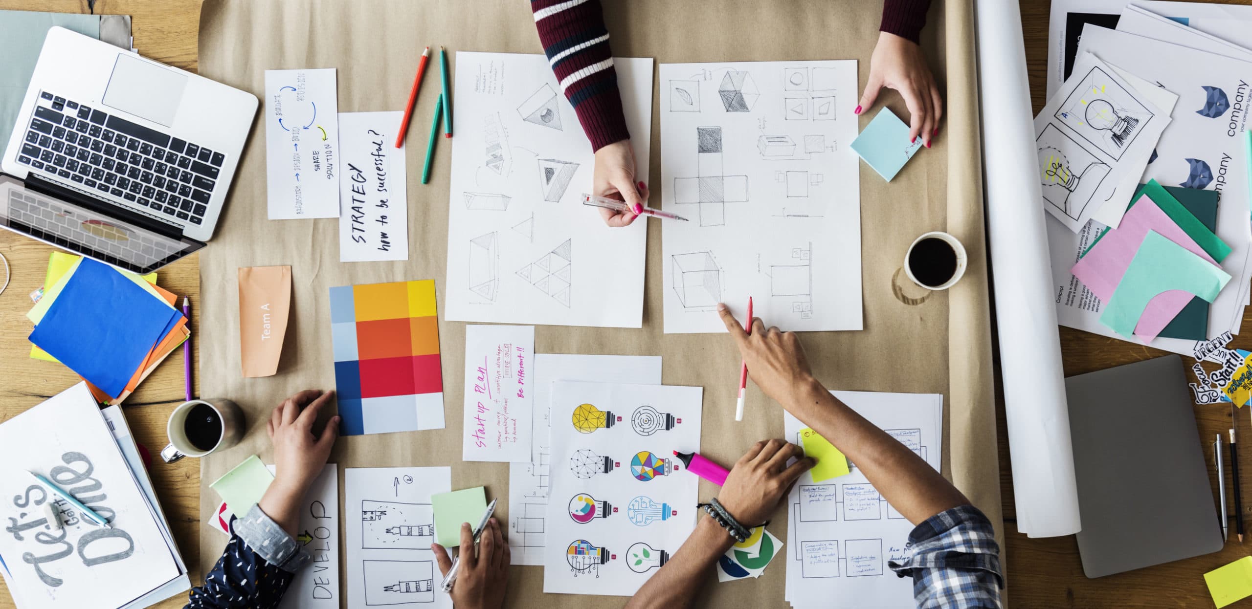 People working together at a table